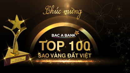 Tăng trưởng ổn định, bac a bank vào top 100 các doanh nghiệp “sao vàng đất việt 2024”